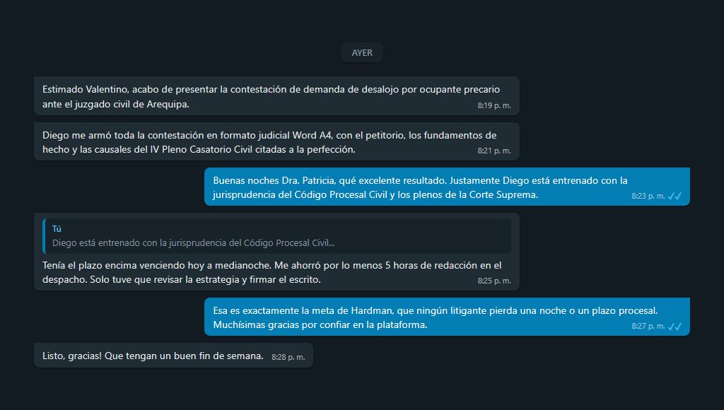 Testimonio Dra. Patricia Valdivia sobre Hardman Civil